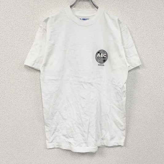 90s　ABC STORES　半袖Tシャツ　スーベニア　シングルステッチ　ヴィンテージ　白　ホワイト　Lサイズ