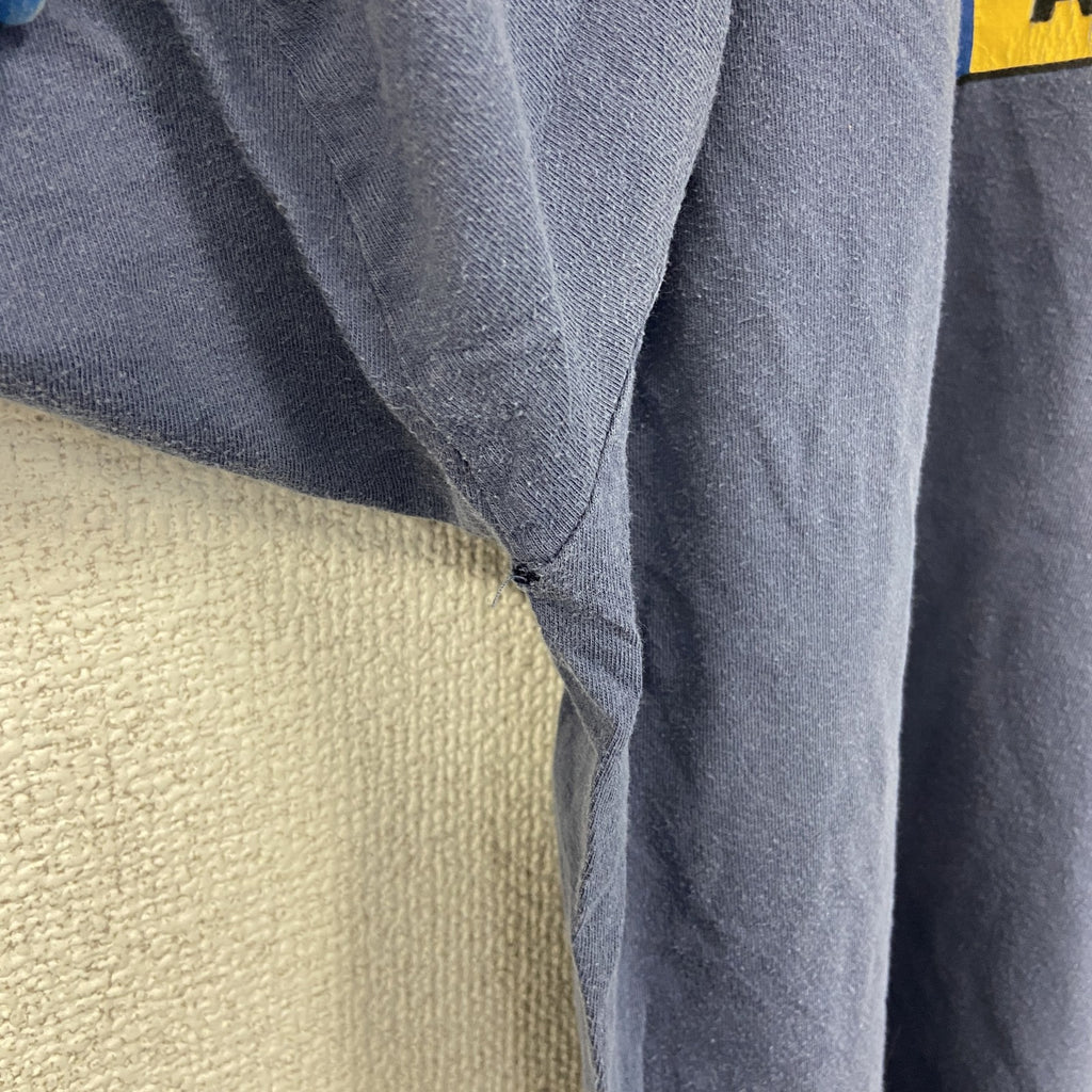 古着 used　半袖プリントTシャツ　アムステルダム　紺　ネイビー　100％コットン　レトロデザイン　クルーネック　XLサイズ