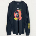 古着 used　DRAGON BALL ドラゴンボール　長袖アニメプリントTシャツ　ロンT　少年ジャンプ　黒　ブラック　Lサイズ