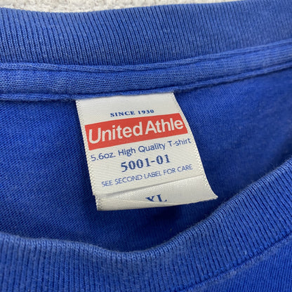 United Athle　半袖プリントTシャツ　青　ブルー　XLサイズ