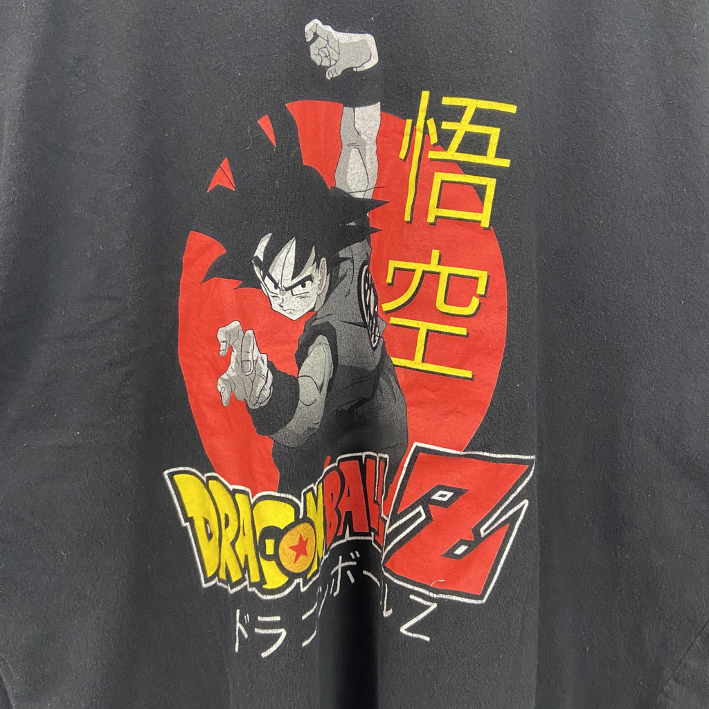古着 used　DRAGON BALL ドラゴンボール　長袖アニメプリントTシャツ　ロンT　少年ジャンプ　黒　ブラック　Lサイズ