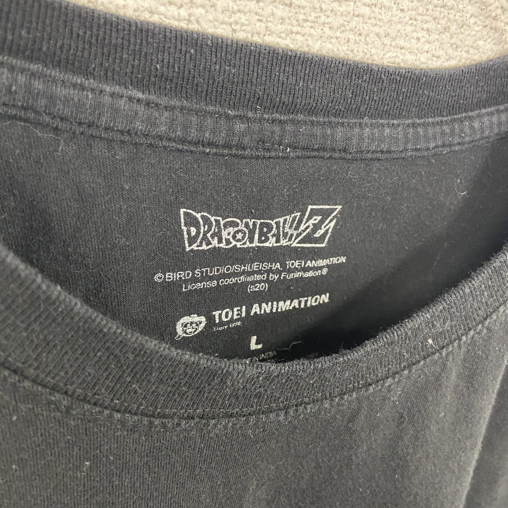古着 used　DRAGON BALL ドラゴンボール　長袖アニメプリントTシャツ　ロンT　少年ジャンプ　黒　ブラック　Lサイズ