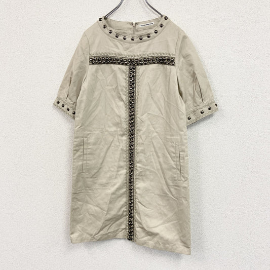 vivienne tam　ヴィヴィアンタム　装飾ワンピース　ベージュ　1サイズ