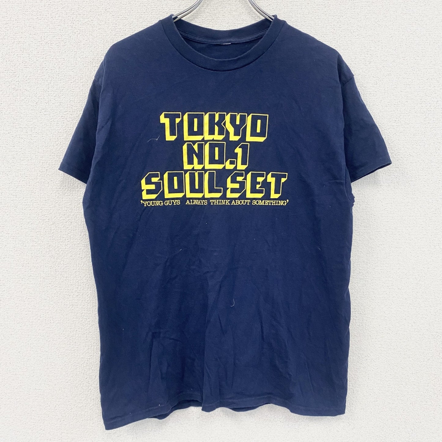 TOKYO NO.1 SOUL SET　半袖プリントTシャツ　紺　ネイビー