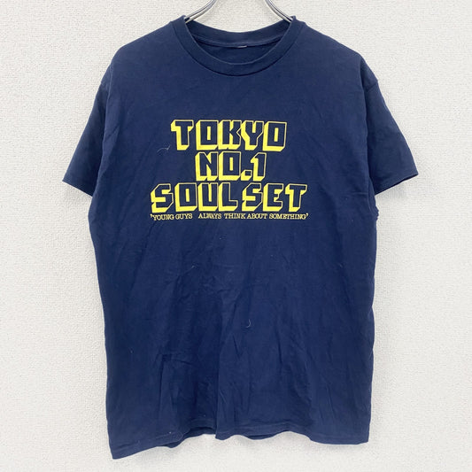 TOKYO NO.1 SOUL SET　半袖プリントTシャツ　紺　ネイビー