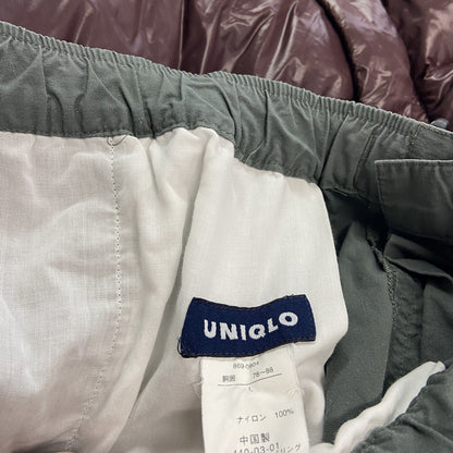 OLD UNIQLO　オールドユニクロ　ハーフナイロンパンツ/ショートパンツ　オリーブグリーン　Lサイズ