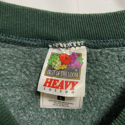 古着 used　FRUIT OF THE LOOM フルーツオブザルーム　長袖デザインスウェット　トレーナー　レトロ　Lサイズ
