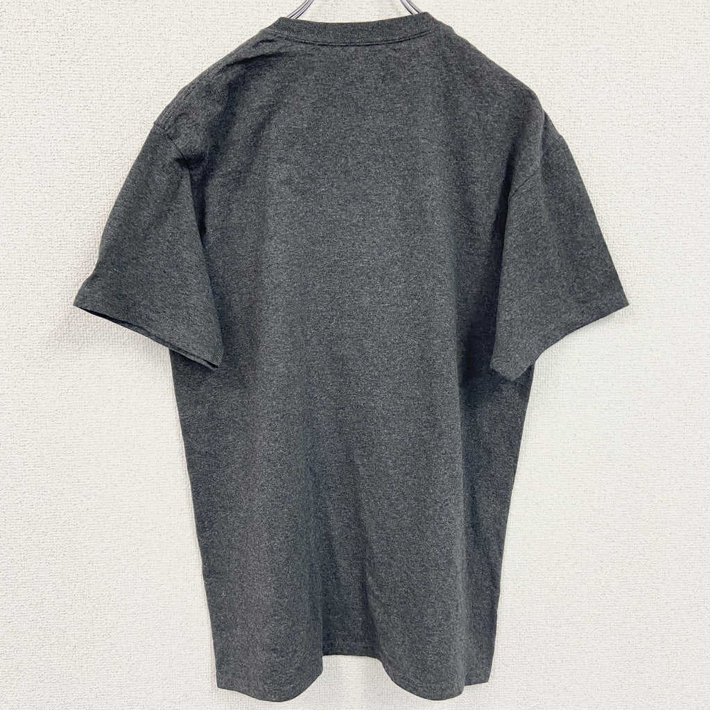 古着 used　champion　チャンピオン　半袖カレッジプリントTシャツ　大学　クルーネック　TROJANS　グレー　Mサイズ