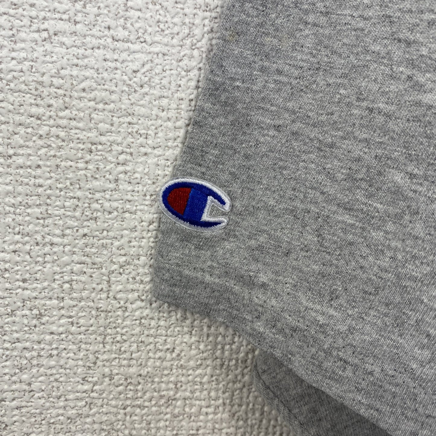 古着 used　chaｍpion チャンピオン　半袖カレッジプリントTシャツ　カトリック大学　グレー　カジュアルデザイン　Lサイズ