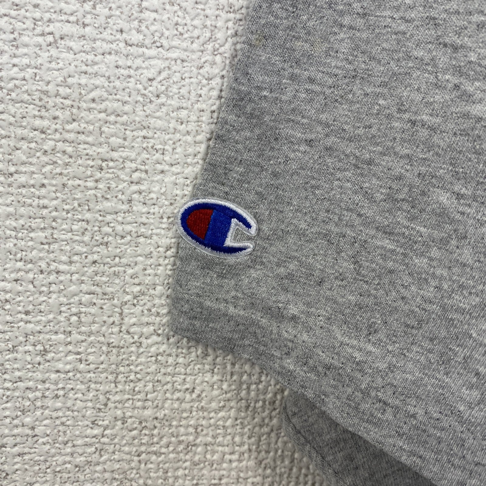 古着 used　chaｍpion チャンピオン　半袖カレッジプリントTシャツ　カトリック大学　グレー　カジュアルデザイン　Lサイズ