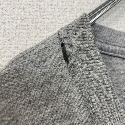 古着 used　chaｍpion チャンピオン　半袖カレッジプリントTシャツ　カトリック大学　グレー　カジュアルデザイン　Lサイズ