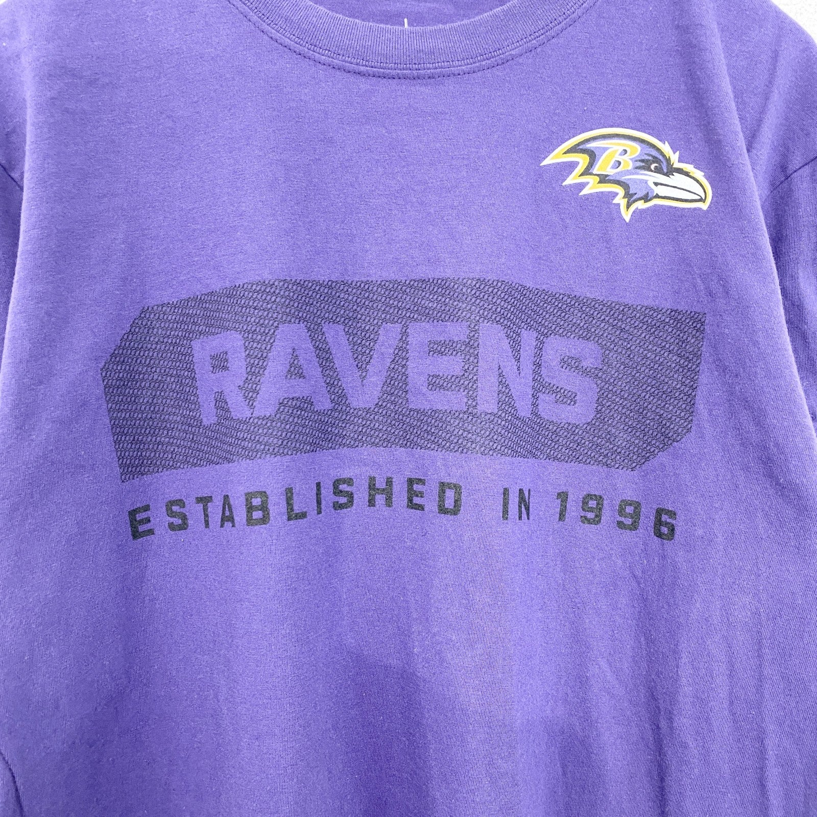 古着 used　NIKE ナイキ　半袖プリントTシャツ　NFL　アメフト　カジュアルデザイン　レトロ　紫　パープル　Sサイズ