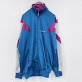 80s　adidas　アディダス　トラックジャケット/ジャージ　トレフォイルロゴ　ヴィンテージ　水色　アクアブルー　Lサイズ