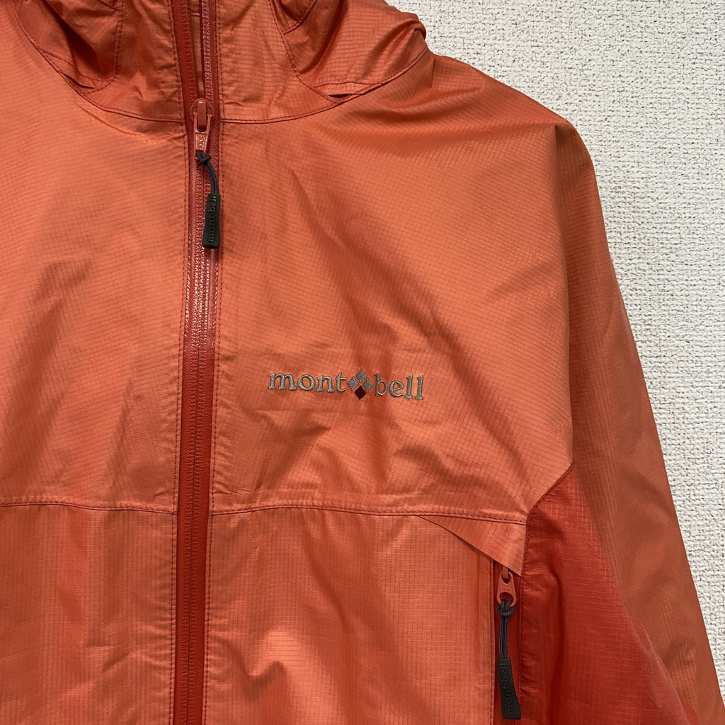 mont-bell　モンベル　ストームクルーザージャケット　フェード　刺繍ロゴ　ワンポイント　オレンジ　Mサイズ