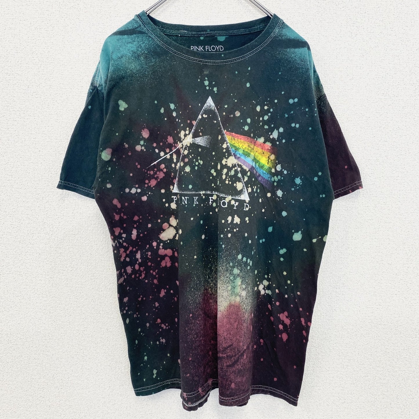 古着 used　PINK FLOYD ピンク フロイド　半袖プリントTシャツ　リメイク風デザイン　カジュアル　レトロ　Mサイズ