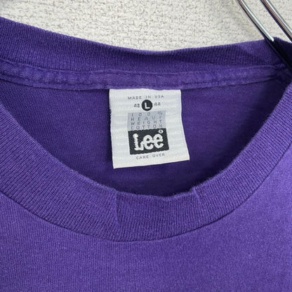 90s　Lee　リー　半袖アニマルプリントTシャツ　ヴィンテージ　猫　キャット　砂漠　紫　パープル　Lサイズ