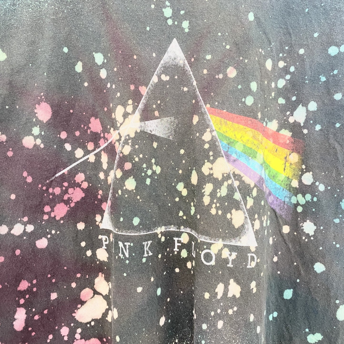 古着 used　PINK FLOYD ピンク フロイド　半袖プリントTシャツ　リメイク風デザイン　カジュアル　レトロ　Mサイズ