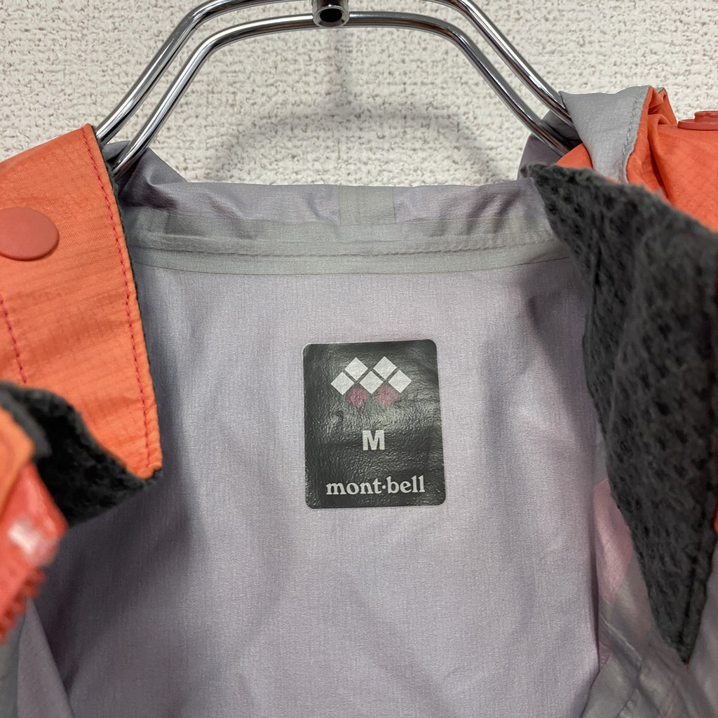 mont-bell　モンベル　ストームクルーザージャケット　フェード　刺繍ロゴ　ワンポイント　オレンジ　Mサイズ