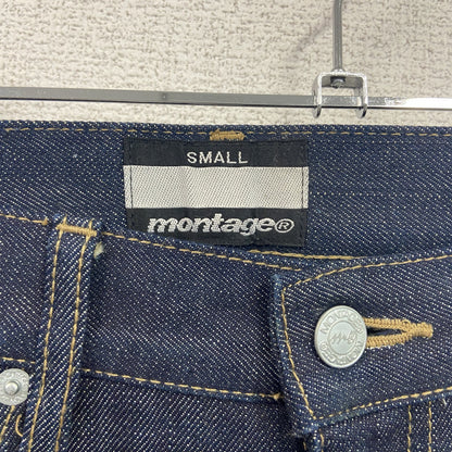 montage　デニムパンツ/ジーンズ　ジップフライ　インディゴ　Sサイズ