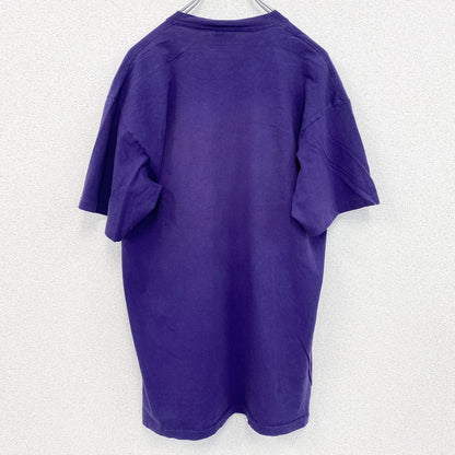 90s　Lee　リー　半袖アニマルプリントTシャツ　ヴィンテージ　猫　キャット　砂漠　紫　パープル　Lサイズ