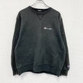 Champion　チャンピオン　スウェット/トレーナー　刺繍ロゴ　ワンポイント　フェード　前V　現行　黒　ブラック