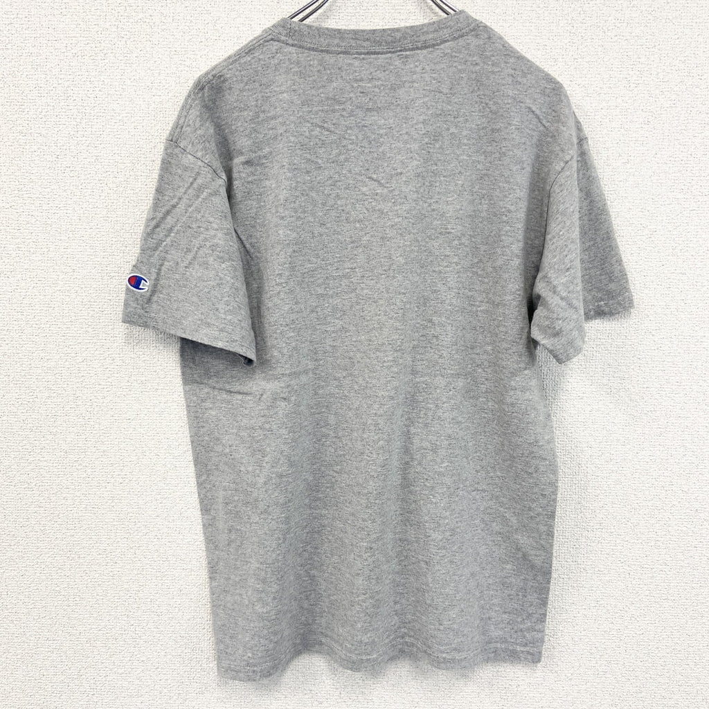 古着 used　champion　チャンピオン　カレッジ　スタンフォード　半袖プリントTシャツ　灰色　グレー　Mサイズ