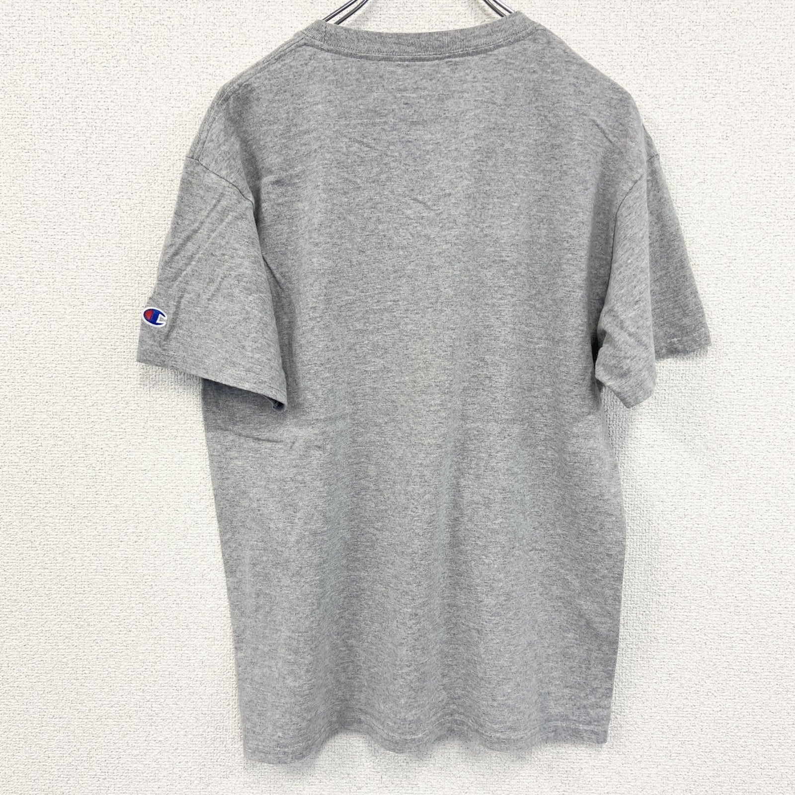 古着 used　champion　チャンピオン　カレッジ　スタンフォード　半袖プリントTシャツ　灰色　グレー　Mサイズ