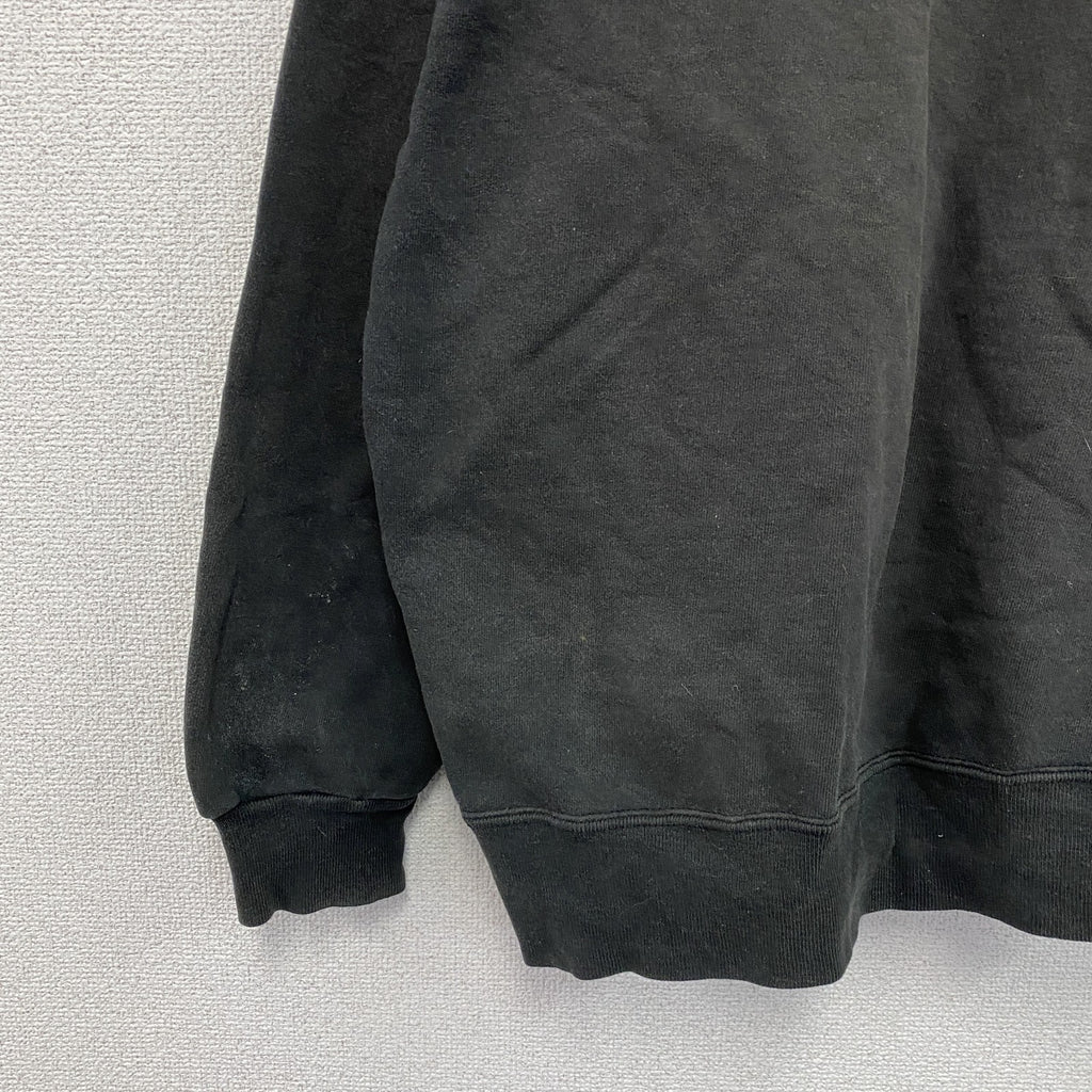 Champion　チャンピオン　スウェット/トレーナー　刺繍ロゴ　ワンポイント　フェード　前V　現行　黒　ブラック