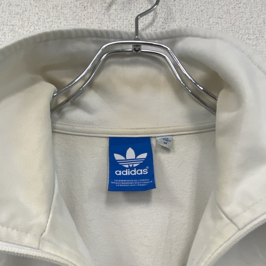 adidas　アディダス　トラックジャケット/ジャージ　トレフォイルロゴ　白　ホワイト　Mサイズ
