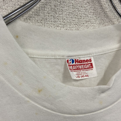 ～00s　Hanes　ヘインズ　半袖Tシャツ　シングルステッチ　by GINZA Q-TO　白　ホワイト　Lサイズ
