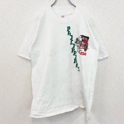 古着 used　半袖アニマルプリントTシャツ　馬　馬車　ホースドローンキャリッジ　シングルステッチ　Lサイズ