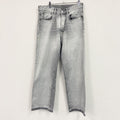 ZARA　ザラ　デニムパンツ/ジーンズ　ペインティングデザイン　ボタン開き　灰色　グレー　W31サイズ