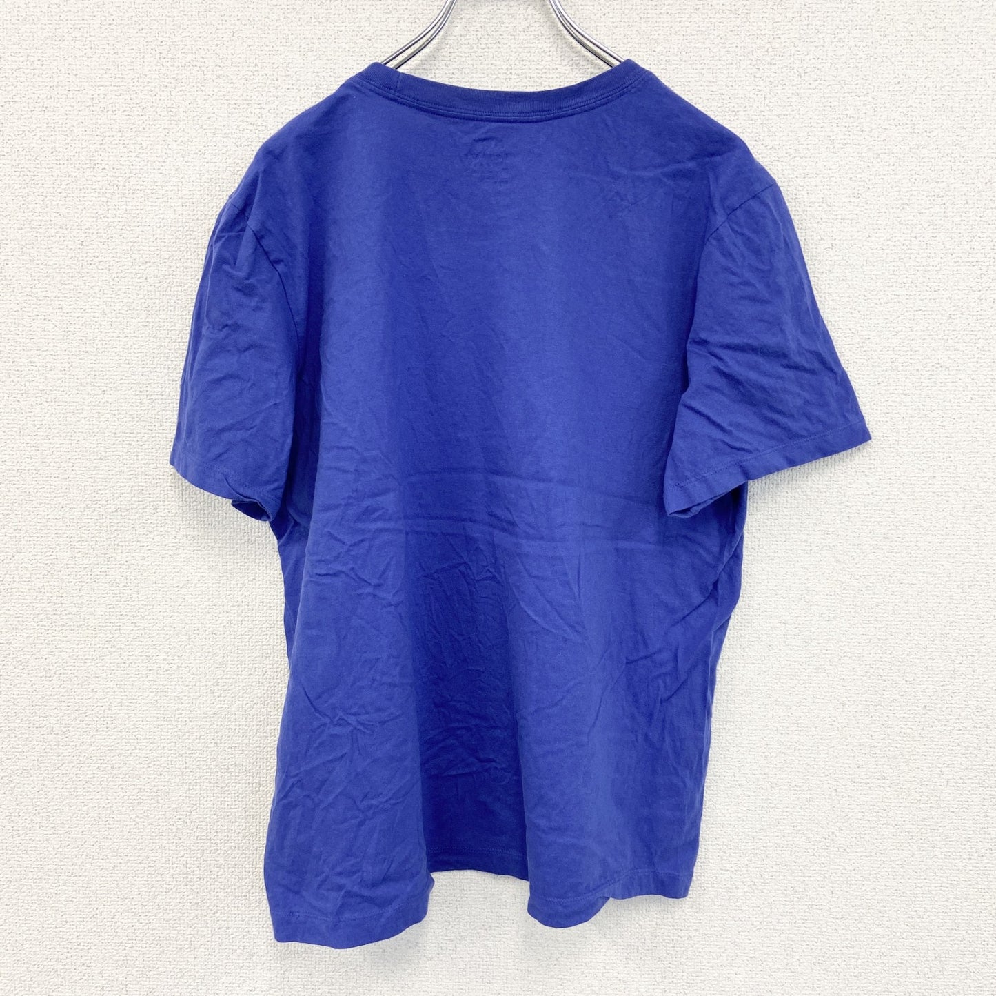古着 used　NIKE　ナイキ　半袖プリントTシャツ　ビーバートン　オレゴン　青　ブルー　クルーネック　レトロデザイン　Lサイズ