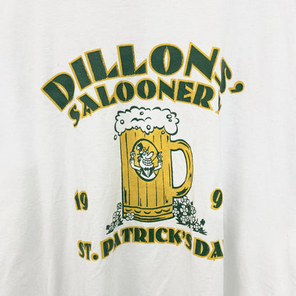 古着 used　Hanes ヘインズ　半袖プリントTシャツ　ビール　DILLONS　カジュアルデザイン　レトロ　XLサイズ