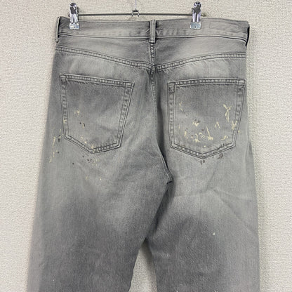 ZARA　ザラ　デニムパンツ/ジーンズ　ペインティングデザイン　ボタン開き　灰色　グレー　W31サイズ