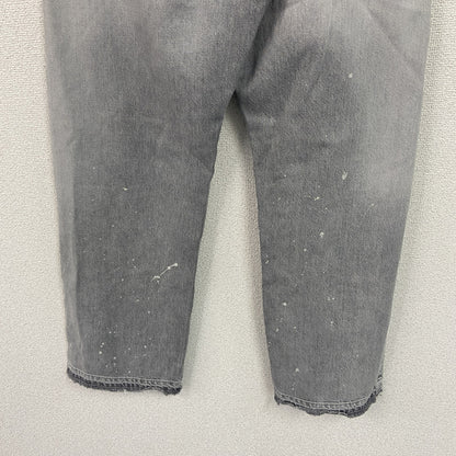 ZARA　ザラ　デニムパンツ/ジーンズ　ペインティングデザイン　ボタン開き　灰色　グレー　W31サイズ