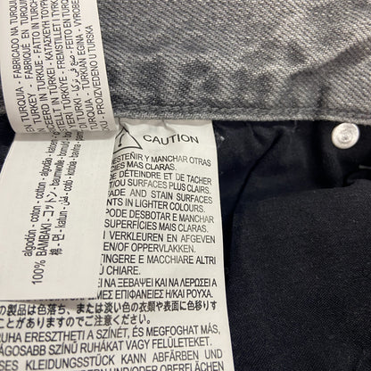 ZARA　ザラ　デニムパンツ/ジーンズ　ペインティングデザイン　ボタン開き　灰色　グレー　W31サイズ
