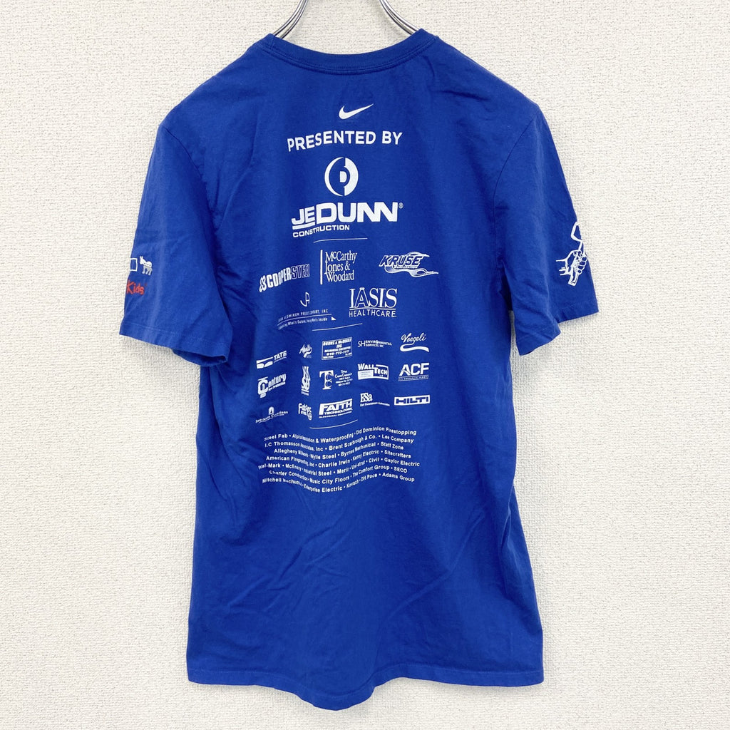 古着 used　NIKE　ナイキ　半袖プリントTシャツ　ハンマーダウン　青　ブルー　クルーネック　レトロデザイン　Mサイズ