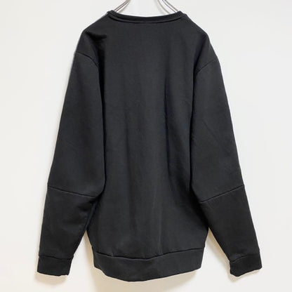 古着 used　adidas アディダス　長袖ワンポイントロゴスウェット　トレーナー　スリーストライプ　黒　Mサイズ