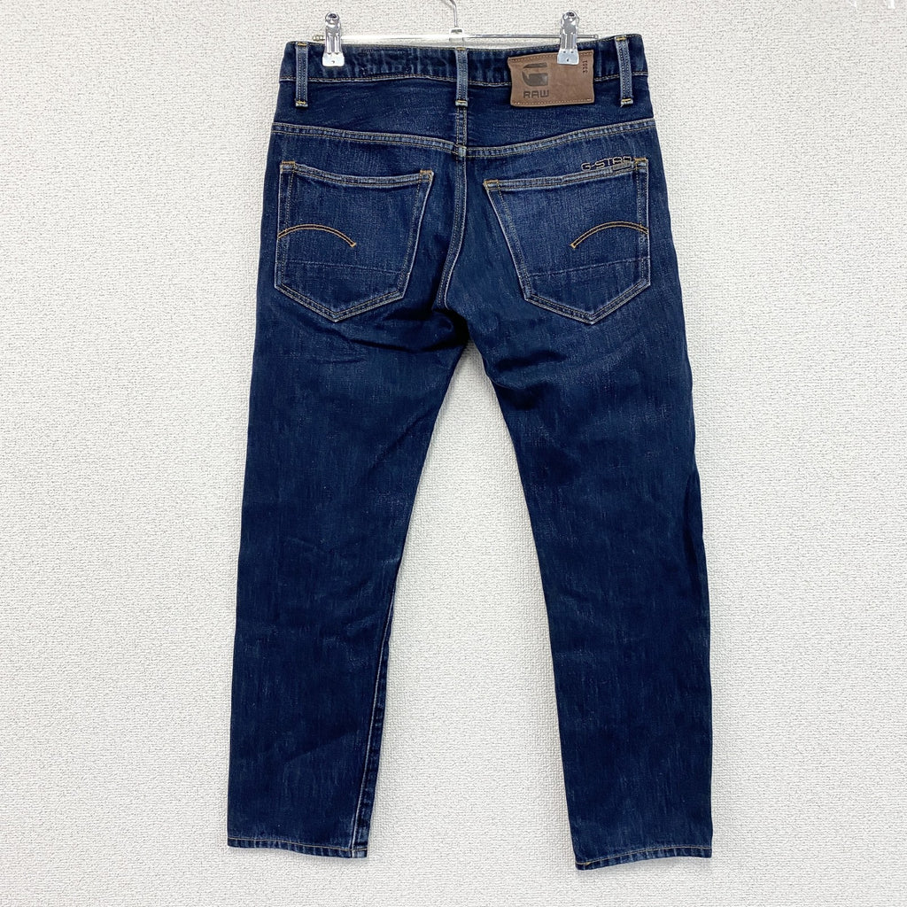 G-star RAW　ジースターロゥ　3301　デニムパンツ/ジーンズ　縦落ち　刺繍ロゴ　ボタンフライ　インディゴ　28サイズ