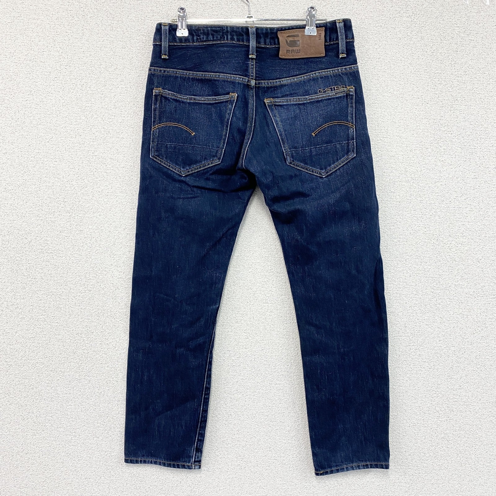 G-star RAW　ジースターロゥ　3301　デニムパンツ/ジーンズ　縦落ち　刺繍ロゴ　ボタンフライ　インディゴ　28サイズ