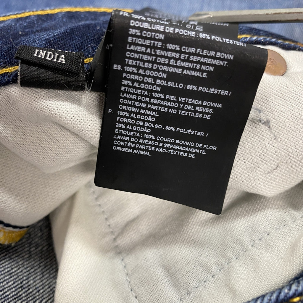 G-star RAW　ジースターロゥ　3301　デニムパンツ/ジーンズ　縦落ち　刺繍ロゴ　ボタンフライ　インディゴ　28サイズ