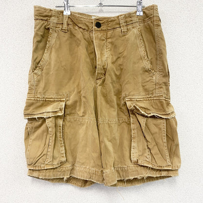 Abercrombie&Fitch　アバクロンビー&フィッッチ　ハーフカーゴパンツ/ショートパンツ　ボタンフライ　茶色　ブラウン　31サイズ