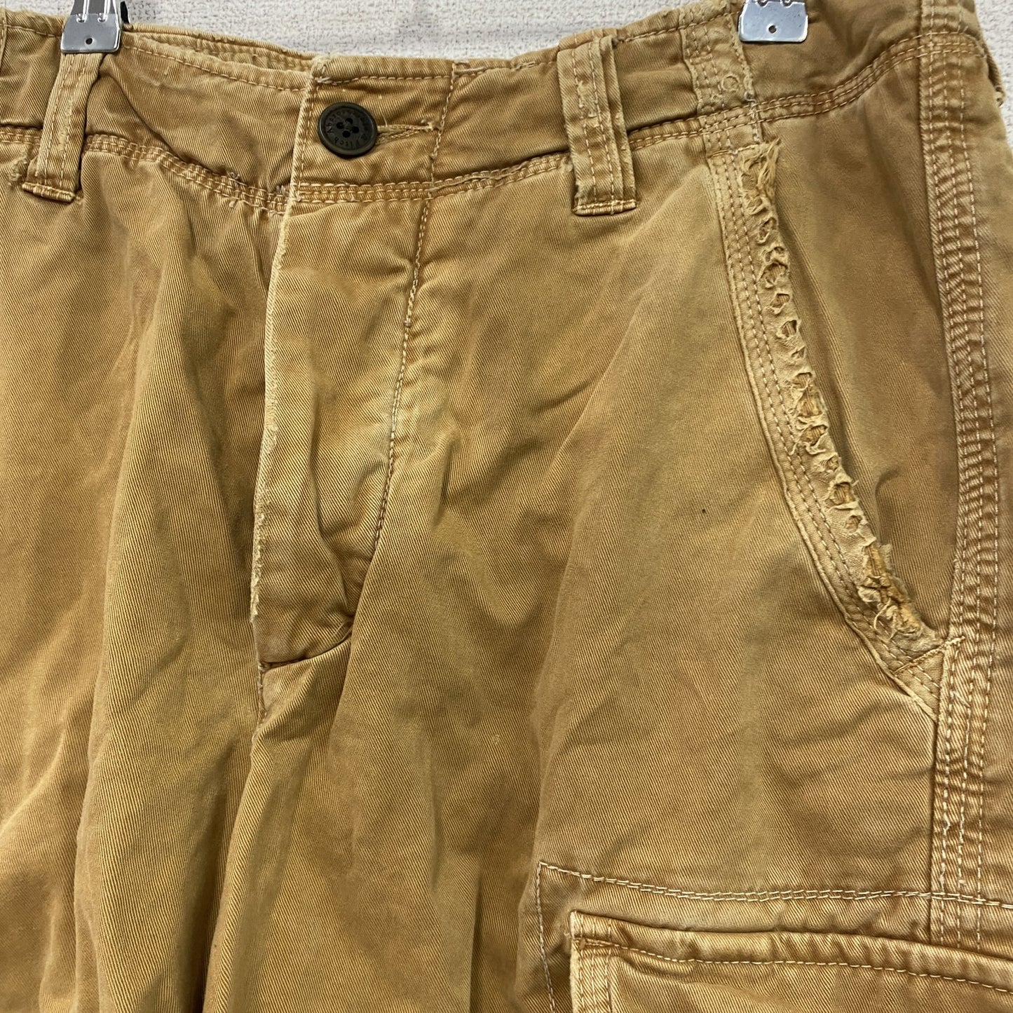 Abercrombie&Fitch　アバクロンビー&フィッッチ　ハーフカーゴパンツ/ショートパンツ　ボタンフライ　茶色　ブラウン　31サイズ