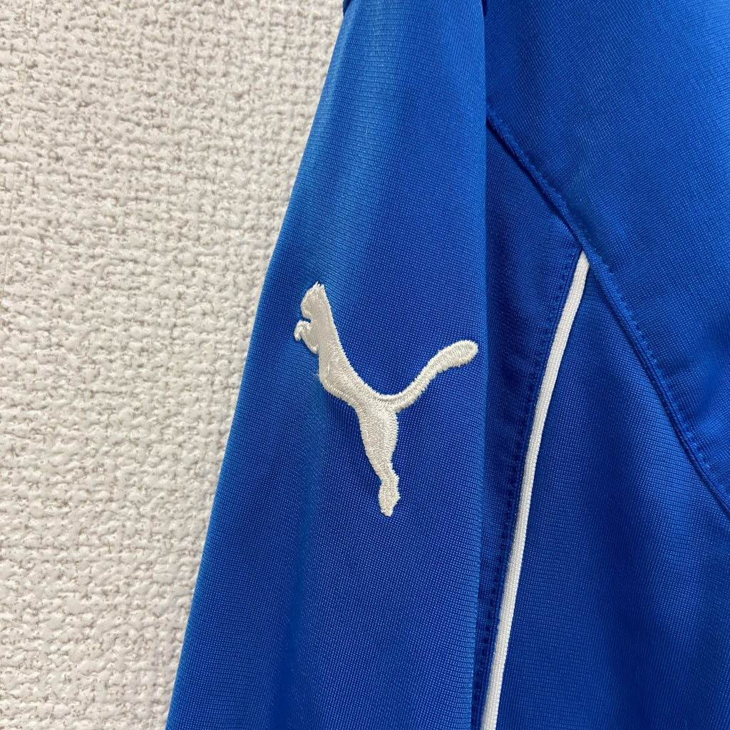PUMA　プーマ　トラックジャケット/ジャージ　デカロゴ　刺繍ロゴ　青　ブルー　Mサイズ