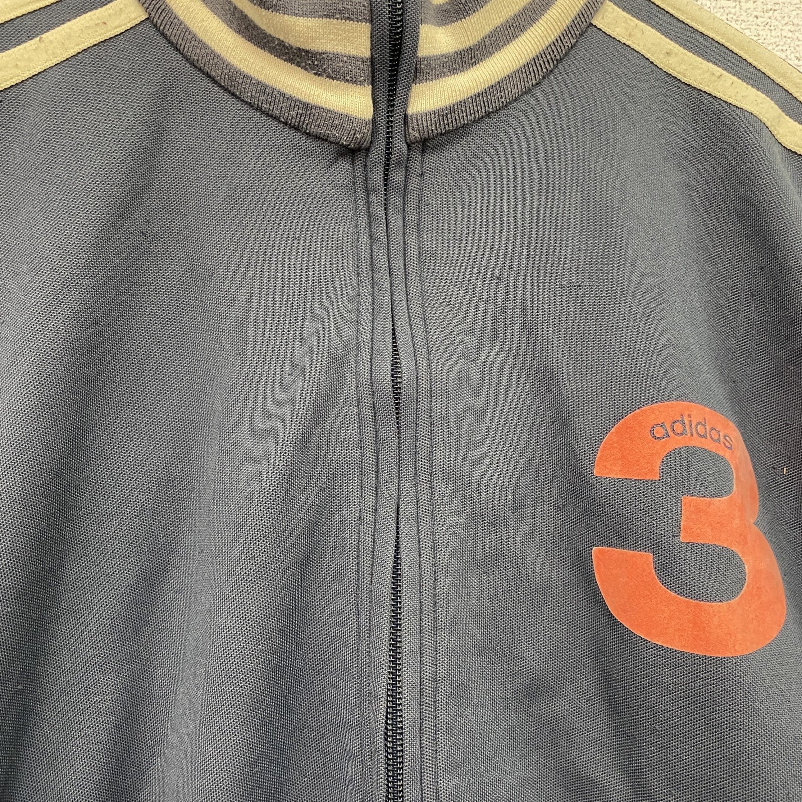 00s　adidas　アディダス　トラックジャケット/ジャージ　ヴィンテージ　紺　ネイビー　Mサイズ