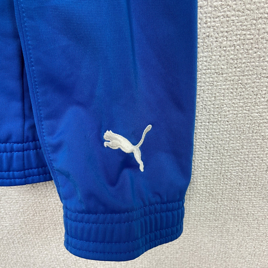 PUMA　プーマ　トラックジャケット/ジャージ　デカロゴ　刺繍ロゴ　青　ブルー　Mサイズ