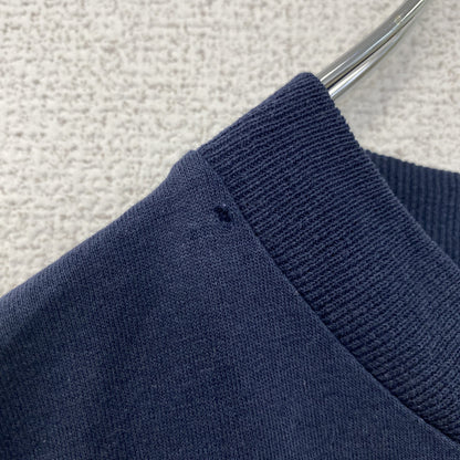 古着 used　FABEC　半袖カラフル刺繍Tシャツ　カナダ製　カジュアルデザイン　レトロ　クルーネック　ネイビー　Lサイズ
