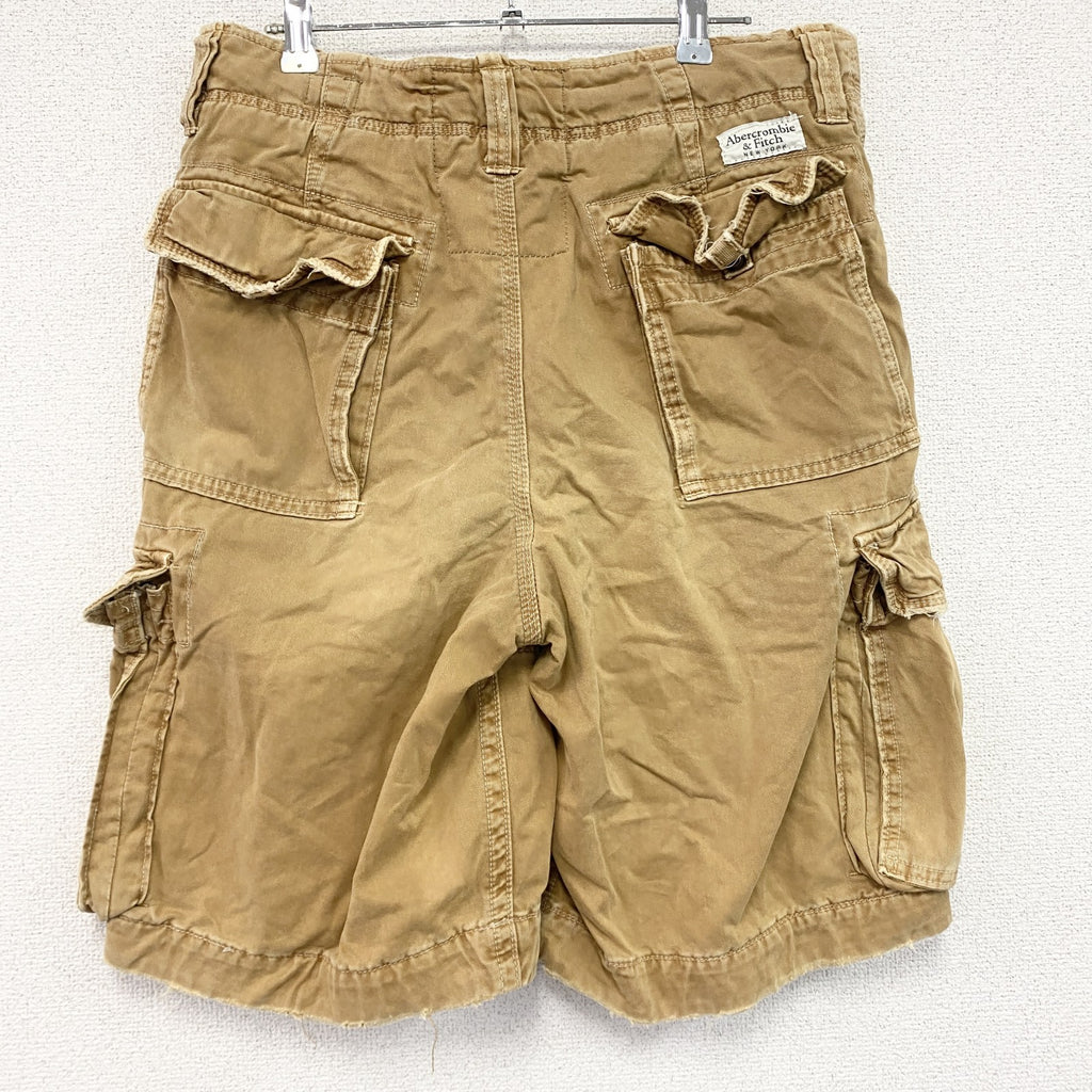 Abercrombie&Fitch　アバクロンビー&フィッッチ　ハーフカーゴパンツ/ショートパンツ　ボタンフライ　茶色　ブラウン　31サイズ