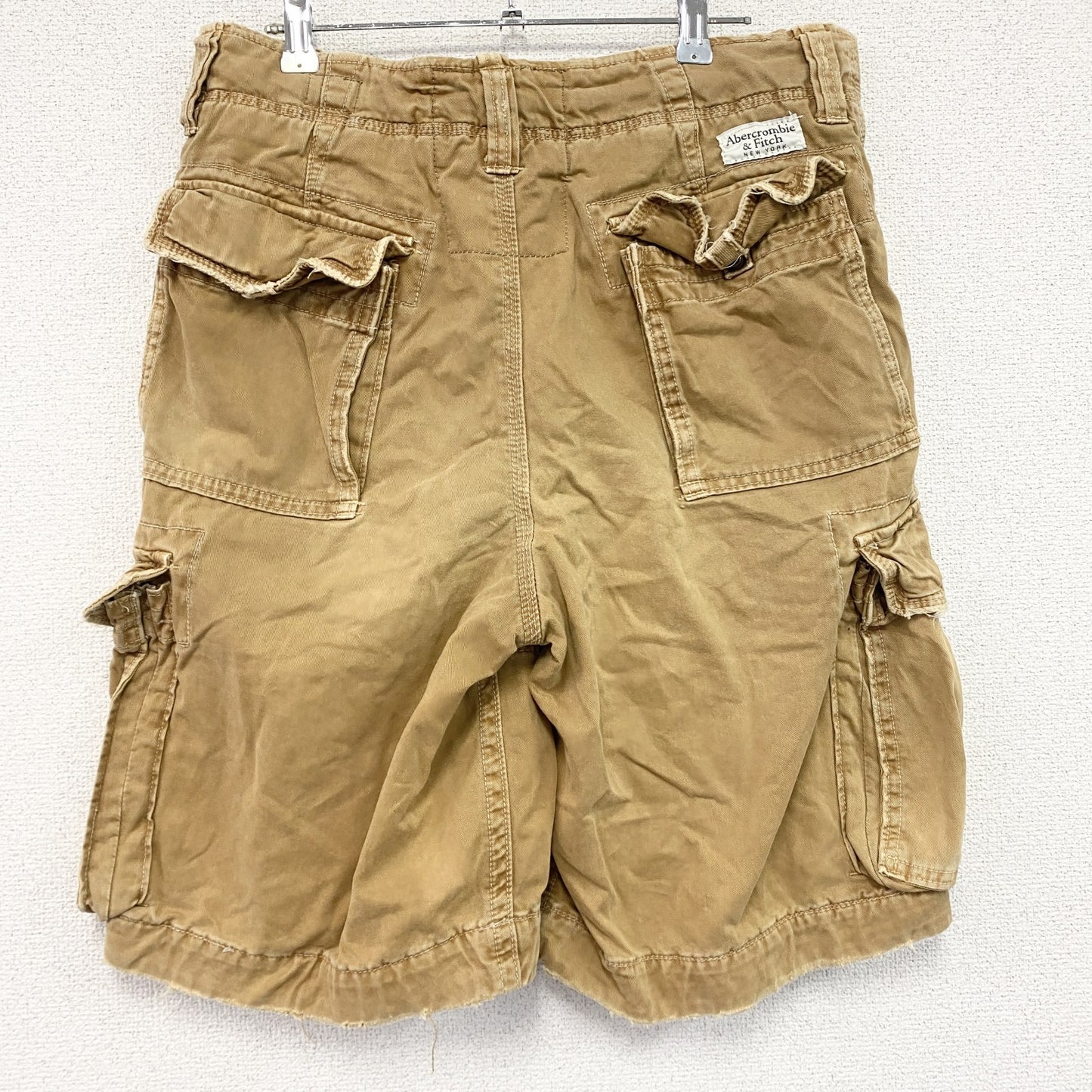 Abercrombie&Fitch　アバクロンビー&フィッッチ　ハーフカーゴパンツ/ショートパンツ　ボタンフライ　茶色　ブラウン　31サイズ